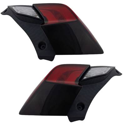 Rareelectrical - New Pair Of Tail Lights Compatibile With Honda Civic Ex Ex-L Ex-T Coupe 2-Door 2016-2020 By Part - Image 2
