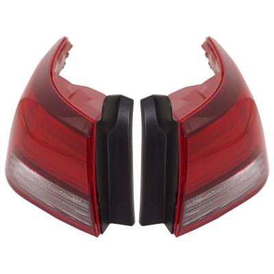 Rareelectrical - New Halogen Outer Pair Tail Lights Compatible With Kia Rio Ex 1.6 2018 2019 2020 2021 2022 2023 By - Image 1