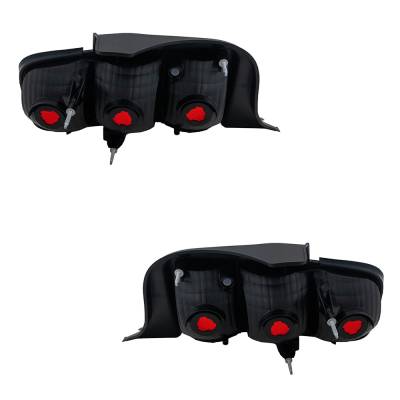 Rareelectrical - New Pair Of Tail Lights Compatible With Ford Mustang Shelby Gt Gt500 Gt500kr Convertible Coupe - Image 3