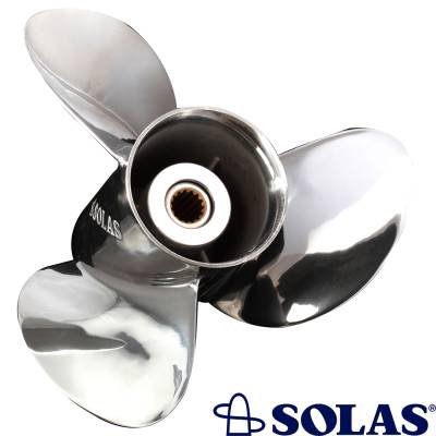 Rareelectrical - New Stainless Steel Propeller Compatible With Johnson/Evinrude 2 Stroke 13 Spline 110 For Years - Image 1