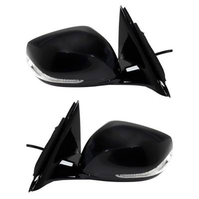 Rareelectrical - New Pair Of Mirror Compatible With Infiniti Q50 Hybrid Premium Sport Base Seduction Perfection Red - Image 5