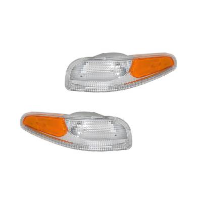 Rareelectrical - New Pair Of Turn Signal Light Compatible With Chevrolet Corvette 1997-04 10301356 10301357 Gm2521186 - Image 1