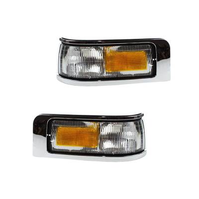 Rareelectrical - New Pair Side Marker Lights Compatible With Lincoln Town Car 95-97 Fo2551132 F5vy15a201a - Image 1