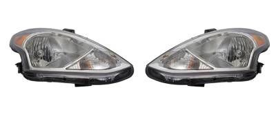 Rareelectrical - New Pair Of Headlights Compatible With Nissan Versa Sedan 2015 2016 26010-9Kk0a 260609Kk0a - Image 1