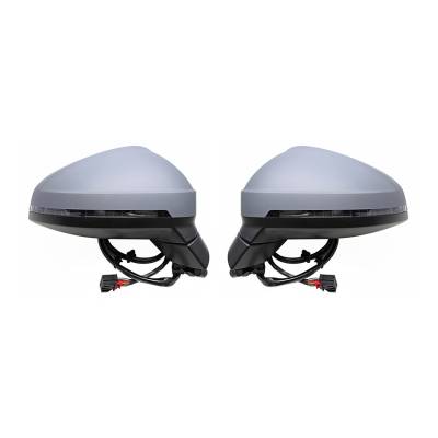 Rareelectrical - New Door Mirror Pair Fits Audi A4 2017 W/ Side Assist 8W0857535c 8W0857528agru - Image 1