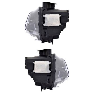 RAREELECTRICAL - New Pair Of Headlights Compatible With Hyundai Santa Fe Limited Led Bulb High Low Bea Clear Lens - Image 3