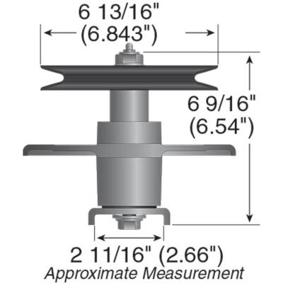 Rareelectrical - New Spindle Assembly Compatible With Toro 74178 74165 74198 74197 By Part Numbers 100-3976 99-3877 - Image 1