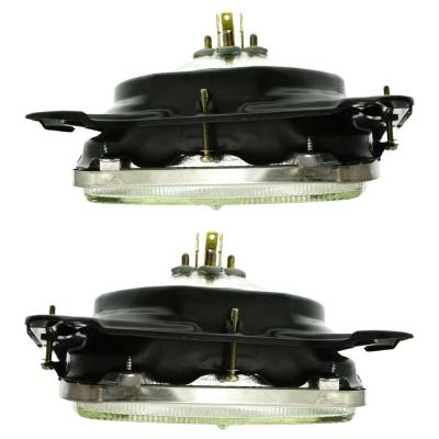 Rareelectrical - New Pair Of Headlights Compatible With Nissan D21 Pickup 2.4L 3.0L 1986-1997 By Part Numbers - Image 3