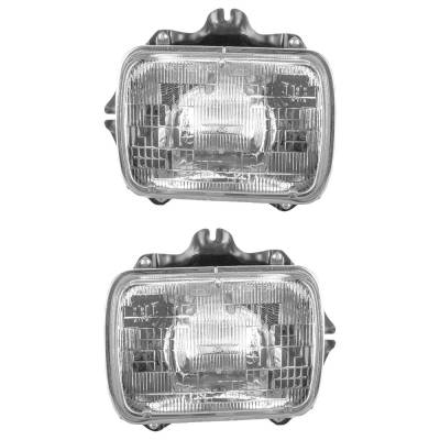 Rareelectrical - New Pair Of Headlights Compatible With Toyota 4Runner Pickup 1987 1988 1989 1990 1991 1992 1993 1994 - Image 1
