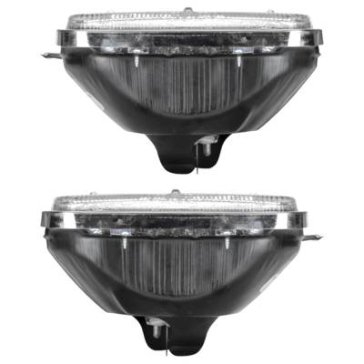New Pair Of Headlights Compatible With Jeep Cherokee Wagoneer Comanche Wrangler 1984-2001 By Part