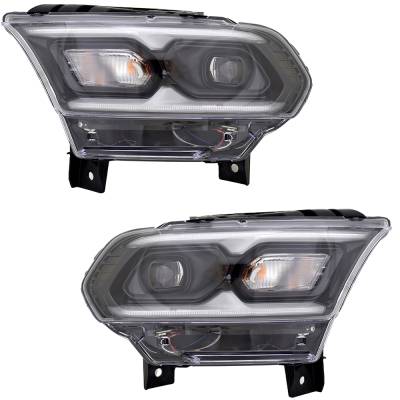 Rareelectrical - New Pair Of Headlights Compatible With Dodge Durango Gt Sport Utility 4-Door 2021-2024 By Part - Image 2