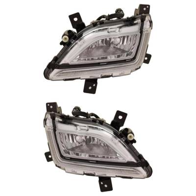 Rareelectrical - New Pair Of Daytime Running Lights Compatible With Hyundai Tucson 2.0L 2.4L 2019 2020 2021 By Part - Image 2