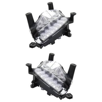 Rareelectrical - New Pair Of Daytime Running Lights Compatible With Hyundai Santa Fe Santa Fe Xl 3.3L 2017-2019 By - Image 3