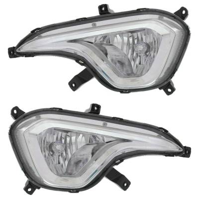 Rareelectrical - New Pair Of Daytime Running Lights Compatible With Hyundai Santa Fe 3.3L 2013 2014 2015 2016 By Part - Image 2