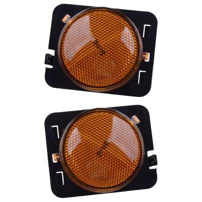 Rareelectrical - New Pair Of Daytime Running Lights Compatible With Jeep Wrangler Wrangler Jk 3.6L 3.8L 2007-2018 By - Image 1