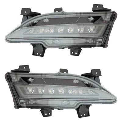 Rareelectrical - New Pair Of Daytime Running Lights Compatible With Lincoln Mkc 2015 2016 2017 2018 2019 By Part - Image 2