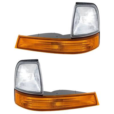 Rareelectrical - New Pair Of Daytime Running Lights Compatible With Ford Ranger 2.5L 3.0L 4.0L 1998-2000 By Part - Image 1