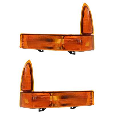 Rareelectrical - New Pair Of Daytime Running Lights Compatible With Ford 5.4L 6.8L 7.3L 1999 2000 2001 By Part - Image 1