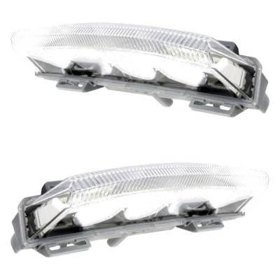 Rareelectrical - New Pair Of Daytime Running Lights Compatible With Mercedes-Benz C250 C300 C350 E350 E550 E63 Amg - Image 1