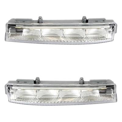 Rareelectrical - New Pair Of Daytime Running Lights Compatible With Mercedes-Benz C250 C300 C350 E350 E550 E63 Amg - Image 2