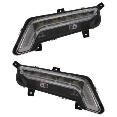 Rareelectrical - New Pair Of Daytime Running Lights Compatible With Chevrolet Impala 2.5L 3.6L 2014 2015 2016 2017 - Image 2