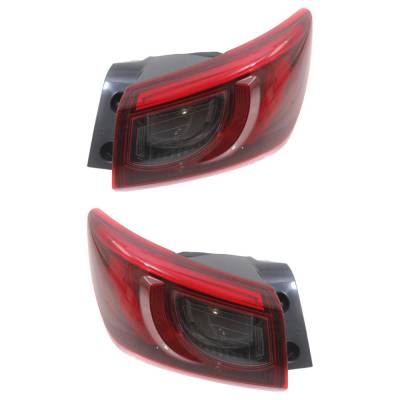 Rareelectrical - New Pair Of Tail Lights Compatible With Mazda Cx-3 2.0L 2016 2017 2018 By Part Numbers Ma2804124 - Image 1