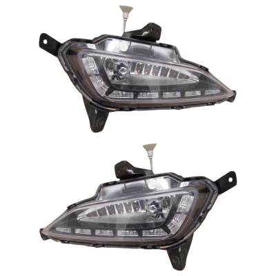 Rareelectrical - New Pair Of Daytime Running Lights Compatible With Hyundai Tucson 1.6L 2.0L 2.4L 2016 2017 2018 By - Image 1