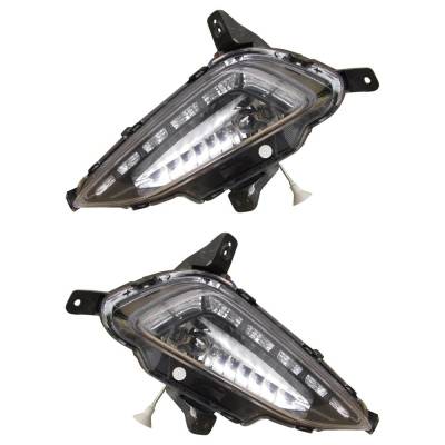 Rareelectrical - New Pair Of Daytime Running Lights Compatible With Hyundai Tucson 1.6L 2.0L 2.4L 2016 2017 2018 By - Image 2