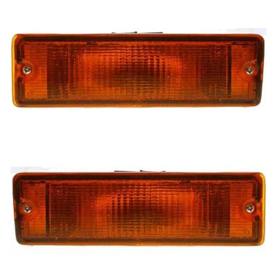 Rareelectrical - New Pair Of Daytime Running Lights Compatible With Nissan D21 2.4L 3.0L 1986 1987 By Part Numbers - Image 1