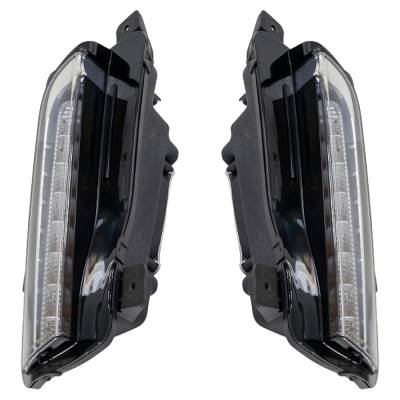 Rareelectrical - New Pair Of Daytime Running Lights Compatible With Cadillac Cts 2014 2015 2016 2017 2018 2019 By - Image 1