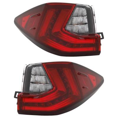 Rareelectrical - New Pair Of Tail Lights Compatible With Lexus Rx350 Rx450h Rx350l 3.5L 2016 2017 2018 2019 By Part - Image 2