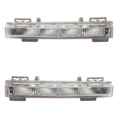 Rareelectrical - New Pair Of Daytime Running Lights Compatible With Mercedes-Benz Ml350 Ml550 Gl350 Gl450 Glk250 - Image 1