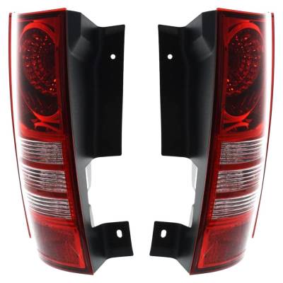 Rareelectrical - New Pair Of Tail Lights Compatible With Chrysler Town & Country 3.3L 3.8L 4.0L 2008 2009 2010 By - Image 1