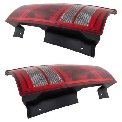 Rareelectrical - New Pair Of Tail Lights Compatible With Dodge Grand Caravan 3.3L 3.8L 4.0L 2008 2009 2010 By Part - Image 1