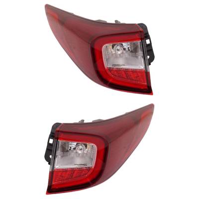 Rareelectrical - New Pair Of Tail Lights Compatible With Acura Rdx 2.0L 2019 2020 2021 2022 2023 By Part Numbers - Image 1