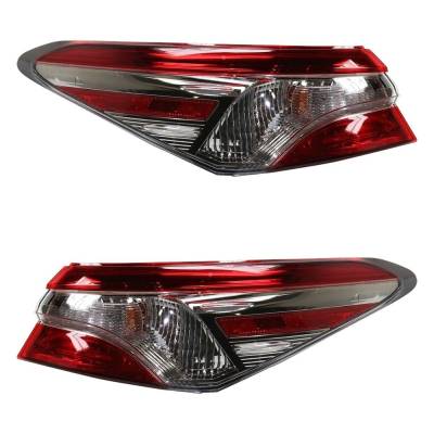 Rareelectrical - New Pair Of Tail Lights Compatible With Toyota Camry 2.5L 2018 2019 2020 By Part Numbers 81550-06840 - Image 1