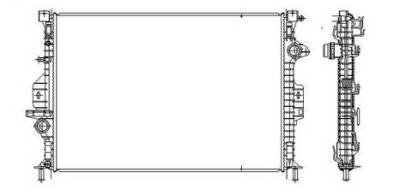 New Radiator Assembly Compatible With Volvo 2008-2012 S80 3.0L L6 2953Cc 2007-2010 S80 4.4L V8 13315