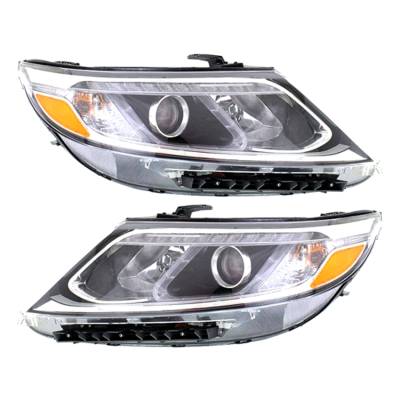 Rareelectrical - New Pair Of Halogen Headlight Compatible With Kia Sorento Ex Sport 2014-2015 By Part Number - Image 2