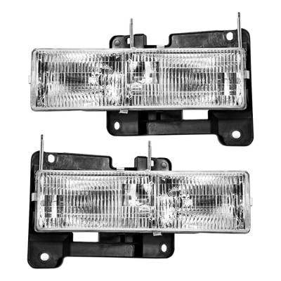 Rareelectrical - New Pair Of Headlight Compatible With Chevrolet Gmc C1500 1988-1992 By Part Number 15034930 15034929 - Image 2