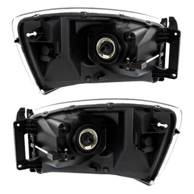 Rareelectrical - New Pair Of Headlight Compatible With Dodge Ram 1500 Laramie Crew Cab Pickup 2006 By Part Number - Image 1