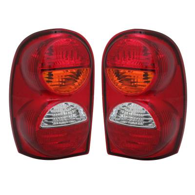 Rareelectrical - New Tail Light Pair Compatible With Jeep Liberty 2002 2003 2004 Without Rear Fog Lamp 55155829Ah - Image 1