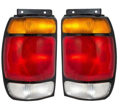 Rareelectrical - New Pair Of Tail Lights Compatible With Ford Explorer Fo2801113 F67z 13404 Aa F67z13405aa - Image 1