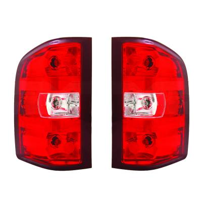 Rareelectrical - New Pair Of Tail Lights Compatible With Chevrolet Silverado 1500 2010-11 Gm2801249 Gm2800249 - Image 1