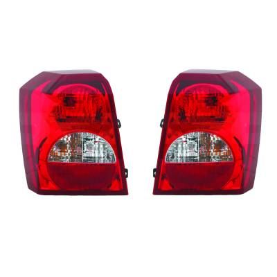 New Pair Of Tail Lights Compatible With Chrysler Dodge Caliber 2007 By Part Numbers Ch2819110