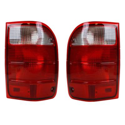 Rareelectrical - New Pair Of Tail Lights Compatible With Ford Ranger Xlt Xl Fx4 2001 2002 2003 2004 2005 By Part - Image 1