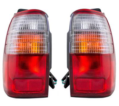 Rareelectrical - New Tail Light Pair Compatible With Toyota 4Runner 96-97 To2801122 81550-35120 8155035120 To2800123 - Image 1
