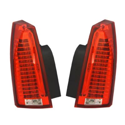 New Pair Of Tail Lights Compatible With Cadillac Cts Sedan 2008-2013 Gm2800225 Gm2801225 22806054