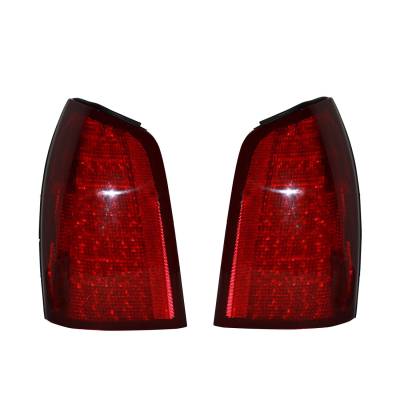 RAREELECTRICAL - New Pair Of Tail Lights Compatible With Cadillac Deville 2000 2001 2002 2003 2004 2005 By Part - Image 1