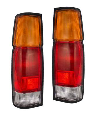 Rareelectrical - New Pair Of Tail Lights Compatible With Nissan Pickup Se Xe 1995-1997 Ni2800103 B6555-3B300 - Image 2