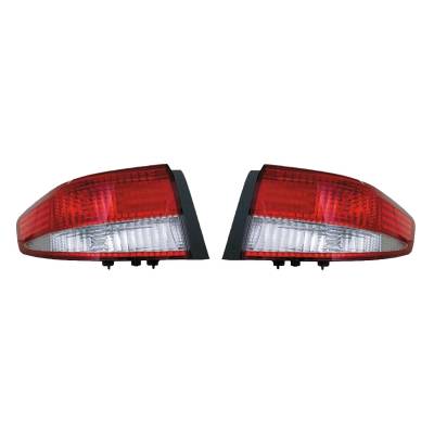 Rareelectrical - New Pair Of Outer Tail Lights Compatible With Honda Accord Sedan 2003 By Part Numbers Ho2800148 - Image 1